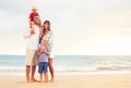 Happy Family with Two Young Kids Royalty Free Stock Photo