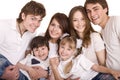 Happy family upbringing children. Royalty Free Stock Photo