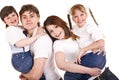 Happy family upbringing children. Royalty Free Stock Photo