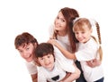 Happy family upbringing children. Royalty Free Stock Photo