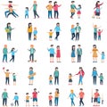 Happy Family Vector Illustration pack every single icon that can be easily modified or edited