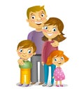 Happy family, vector illustration Royalty Free Stock Photo