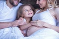 Happy family waiting for baby Royalty Free Stock Photo