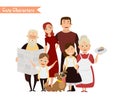 Happy family in the white background. Royalty Free Stock Photo