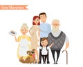 Happy family in the white background. Royalty Free Stock Photo