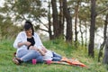 Happy family; young mother and her five year old son spending time outdoor on a summer day. concept of family boy and happy Royalty Free Stock Photo