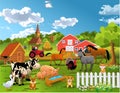 Happy farm animals Royalty Free Stock Photo