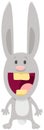 Happy farm rabbit cartoon animal character