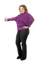 Happy fat ugly woman Royalty Free Stock Photo