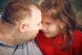 Happy father and daughter in summer