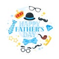 Happy father day greeting card