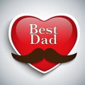 Happy Father Day Mustache Love