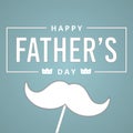 Happy father day vintage invitational card with mustache Vector
