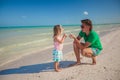 Happy father and his adorable little daughter have Royalty Free Stock Photo