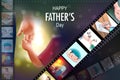 Happy Father`s Day background showing bonding and relationship between kid and father Royalty Free Stock Photo