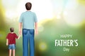 Happy Father`s Day background showing bonding and relationship between kid and father Royalty Free Stock Photo