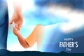 Happy Father`s Day background showing bonding and relationship between kid and father Royalty Free Stock Photo