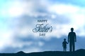 Happy Father`s Day background showing bonding and relationship between kid and father Royalty Free Stock Photo