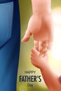 Happy Father`s Day background showing bonding and relationship between kid and father Royalty Free Stock Photo