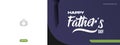 Happy Father\'s Day banner template. Design for promotional ad Royalty Free Stock Photo