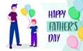 Happy Father`s Day banner. Vector greeting card Royalty Free Stock Photo