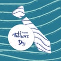 Happy Father`s Day banner. element for greeting card. Vector Illustration. Royalty Free Stock Photo