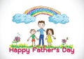 Happy Father's Day card idea design Royalty Free Stock Photo