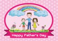 Happy Father's Day card idea design Royalty Free Stock Photo