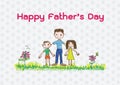 Happy Father's Day card idea design Royalty Free Stock Photo