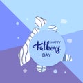 Happy Father`s Day banner. Element for greeting card. Vector Illustration. Royalty Free Stock Photo