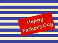 Happy Father's Day card with stripes