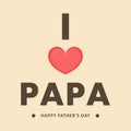 Happy Fatherâs Day card. Vector illustration