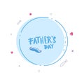 Happy Father`s Day card. Vector Illustration.