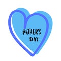 Happy Father`s Day card. Vector Illustration.