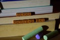 Happy father`s day concept with celebrate words written on wooden blocks