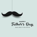 Happy Father`s Day crown mustache background. Vector illustration. EPS 10