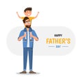 Happy father`s day. Dad holding his son Royalty Free Stock Photo