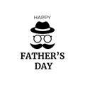 Happy FatherÃ¢â¬â¢s Day design with glasses, hat and mustache Background for greeting and congratulations card . Holiday poster