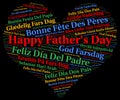 Happy Father`s day in different languages Royalty Free Stock Photo