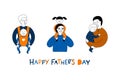 Happy Father`s Day greeting card. Royalty Free Stock Photo