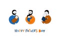 Happy Father`s Day greeting card. Royalty Free Stock Photo