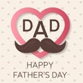 Happy Father's Day greeting card. Happy Father's Day poster. I love you dad. Vector. Royalty Free Stock Photo