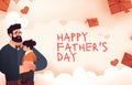 Happy Father\'s day greeting card social media post and banner design, generative ai Royalty Free Stock Photo