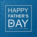 Happy Father`s Day Handwritten greeting card,