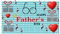 Happy Father\'s day with heart and gift icon theme.