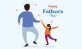 Happy father`s day illustration vector. Happy family