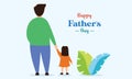 Happy father`s day illustration vector. Happy family