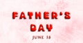 Happy FatherÃ¢â¬â¢s Day, June 18. Calendar of May Water Text Effect, design