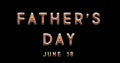 Happy FatherÃ¢â¬â¢s Day, June 18. Calendar of June Text Effect, design