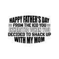 Happy father`s day from the kid vector style illustration design on white background